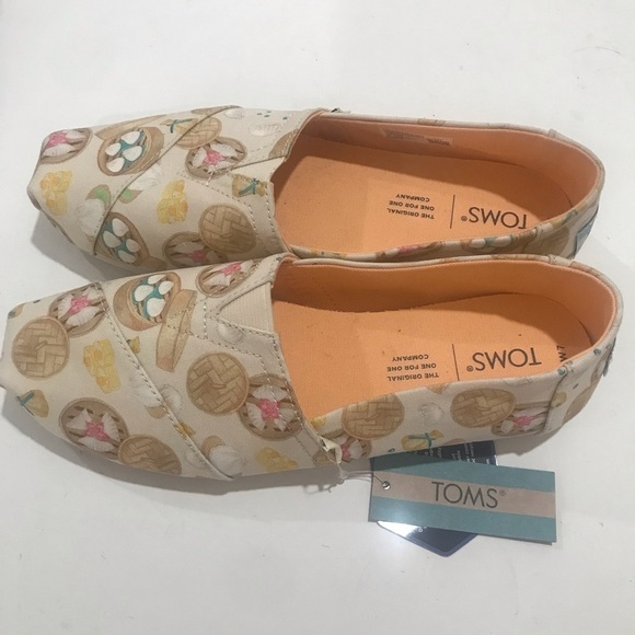 Toms NWT alpargatas natural  dumpling print 7W - Picture 3 of 5
